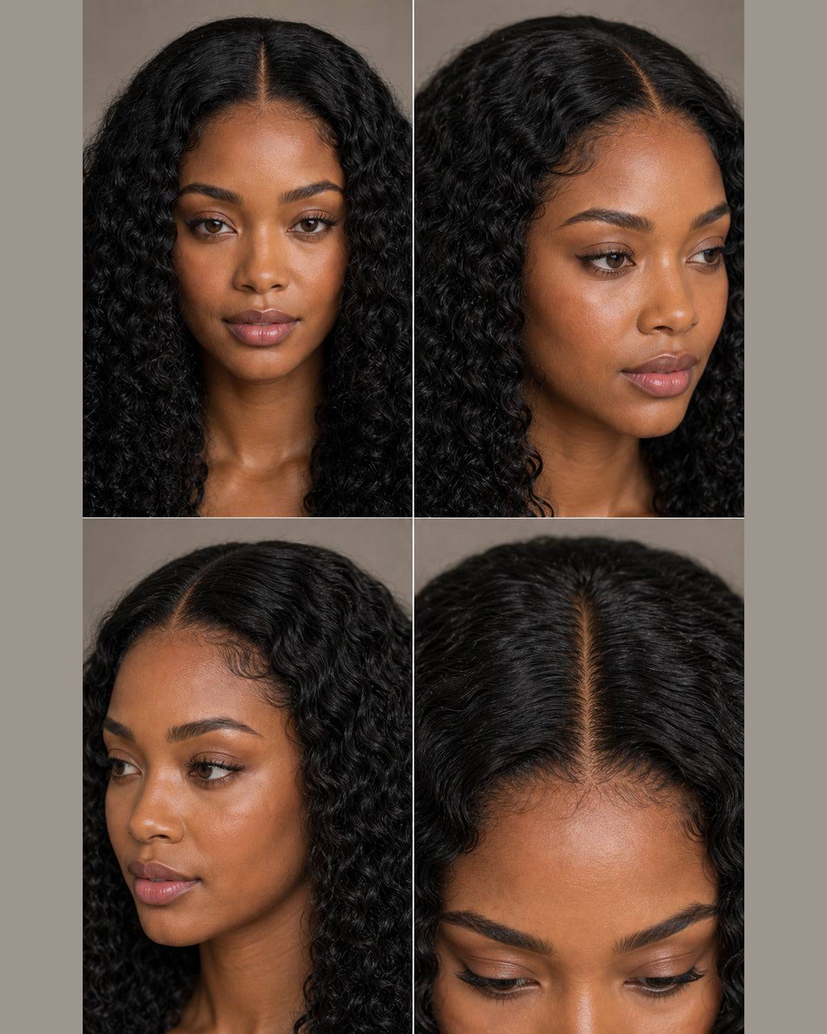Burmese Curly 13x4 lace front wig hairline and parting details