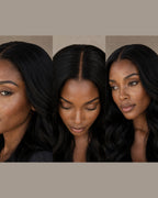 Burmese Loose Wave 13x4 lace front wig hairline and parting details