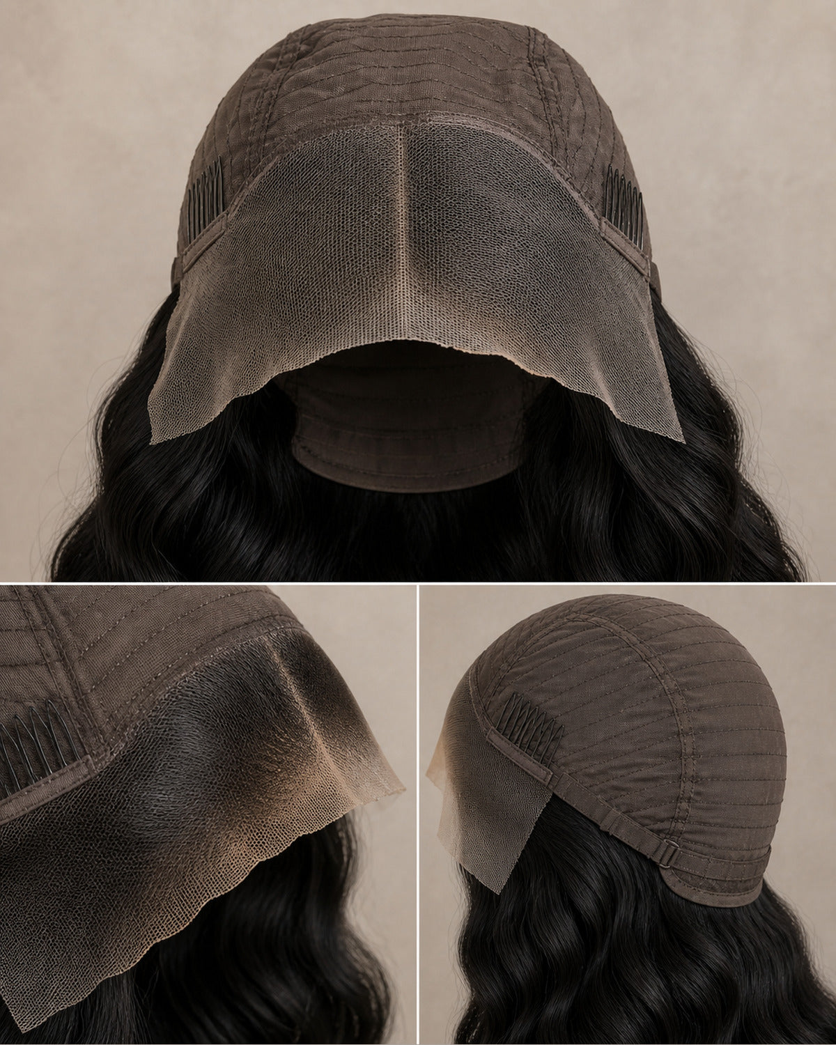 13x4 lace front wig cap construction and lace detail