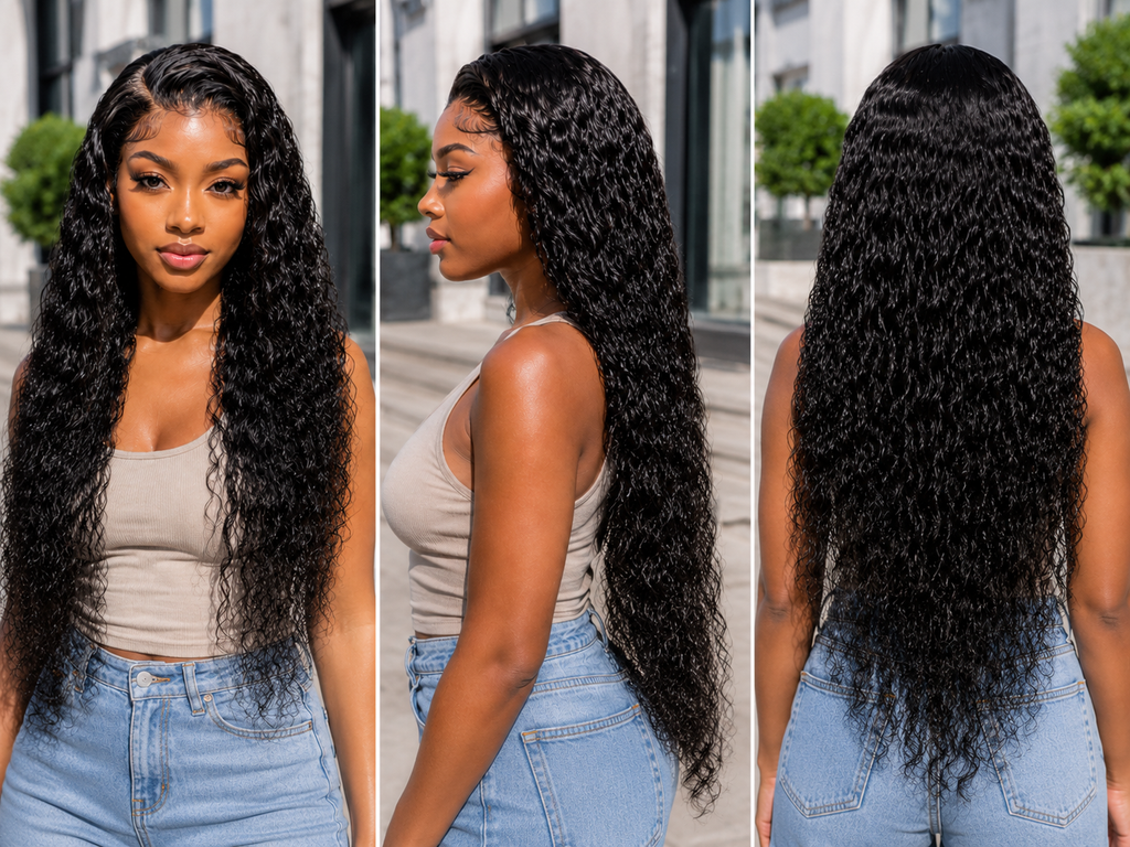 Value Range 13x4 lace front Water Wave human hair wig - product image 4 | Perfect Queen South Africa