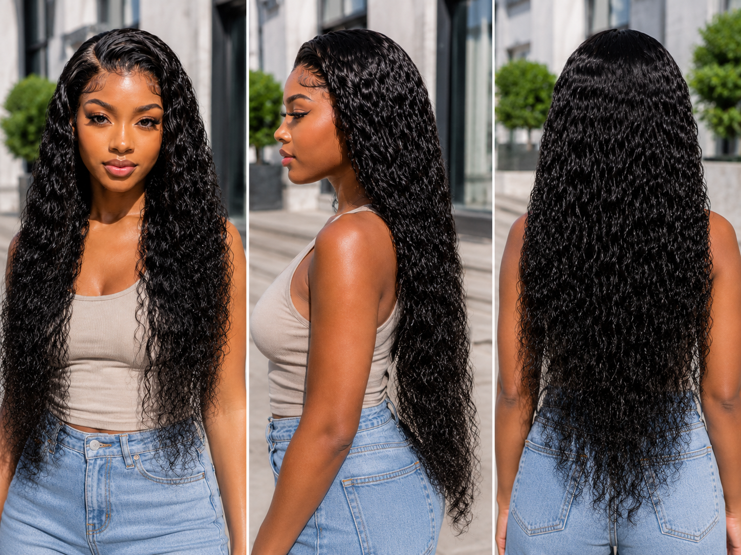 Value Range 13x4 lace front Water Wave human hair wig - product image 4 | Perfect Queen South Africa