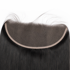 Close-up of 13x4 human hair lace frontal with fine natural lace and natural hairline