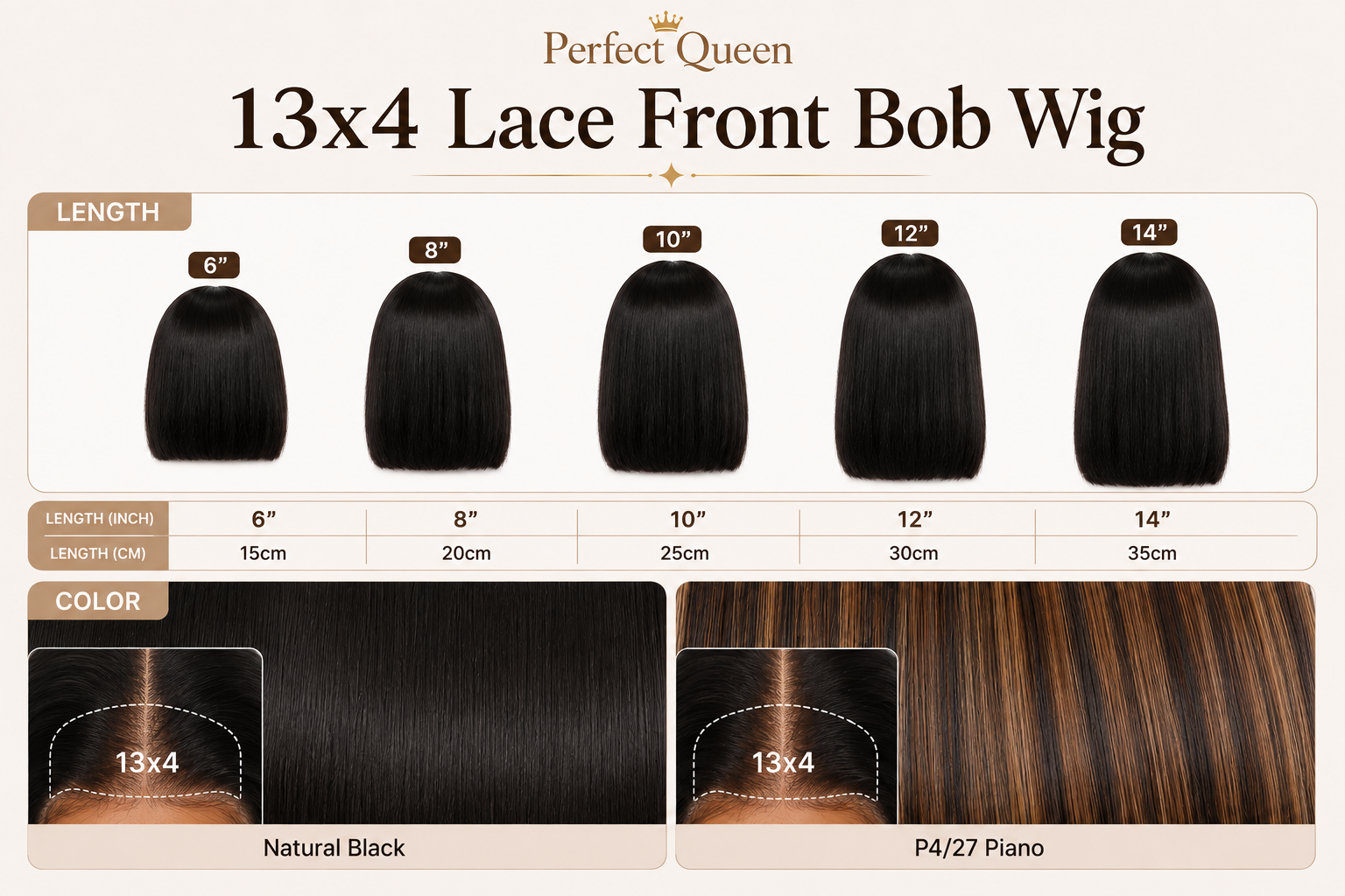 13x4 lace front bob human hair wig in Natural Black - product image 5 | Perfect Queen South Africa