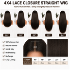 Value Range 4x4 lace closure straight human hair wig - product image 7 | Perfect Queen South Africa