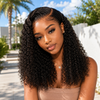 13x4 lace front Jerry Curly human hair wig in Natural Black - product image 1 | Perfect Queen South Africa
