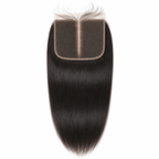 5x5 straight human hair lace closure with silky smooth natural black hair