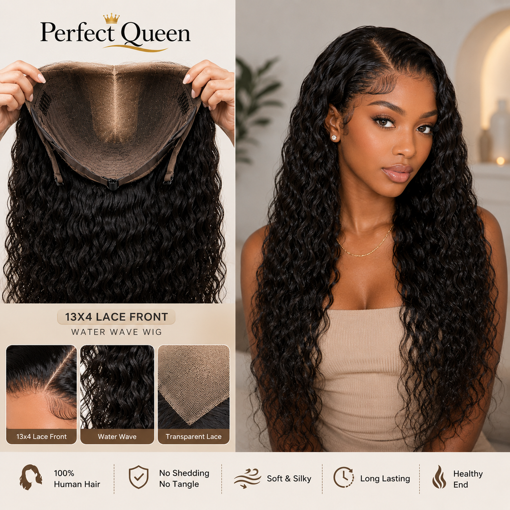 Value Range 13x4 lace front Water Wave human hair wig - product image 11 | Perfect Queen South Africa