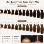 13x4 lace front Jerry Curly human hair wig in Natural Black - product image 6 | Perfect Queen South Africa