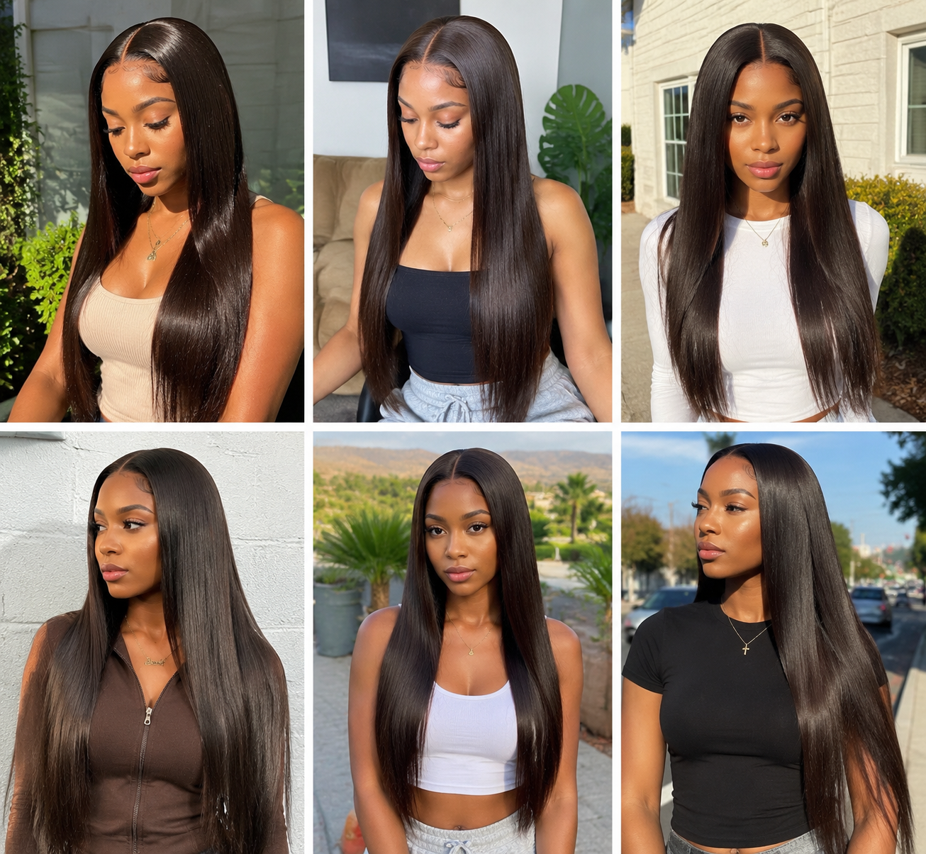 13x4 lace front straight human hair wig in Natural Black - product image 3 | Perfect Queen South Africa