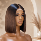 T1B/4 straight bob 2x6 lace human hair wig shown on a mannequin