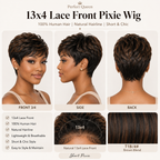 13x4 lace front Pixie human hair wig in Natural Black - product image 4 | Perfect Queen South Africa