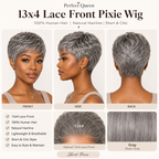 13x4 lace front Pixie human hair wig in Natural Black - product image 6 | Perfect Queen South Africa