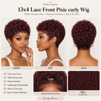 13x4 lace front Pixie Curly human hair wig in Natural Black - product image 5 | Perfect Queen South Africa