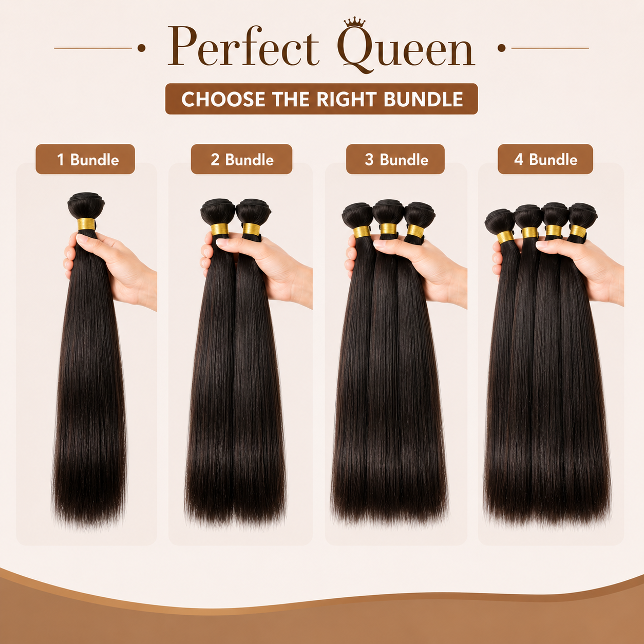 3-piece 15A Brazilian straight virgin human hair bundles - product image 3 | Perfect Queen South Africa
