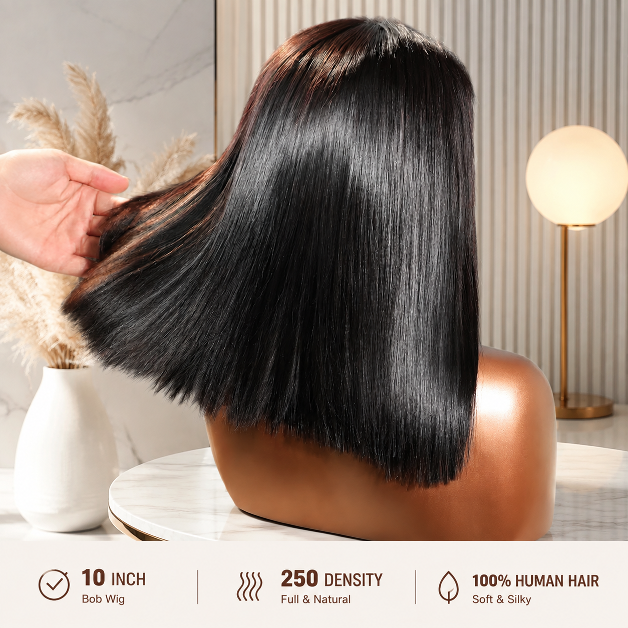 SDD Vietnamese 2x6 lace closure straight human hair wig in Natural Black - product image 4 | Perfect Queen South Africa