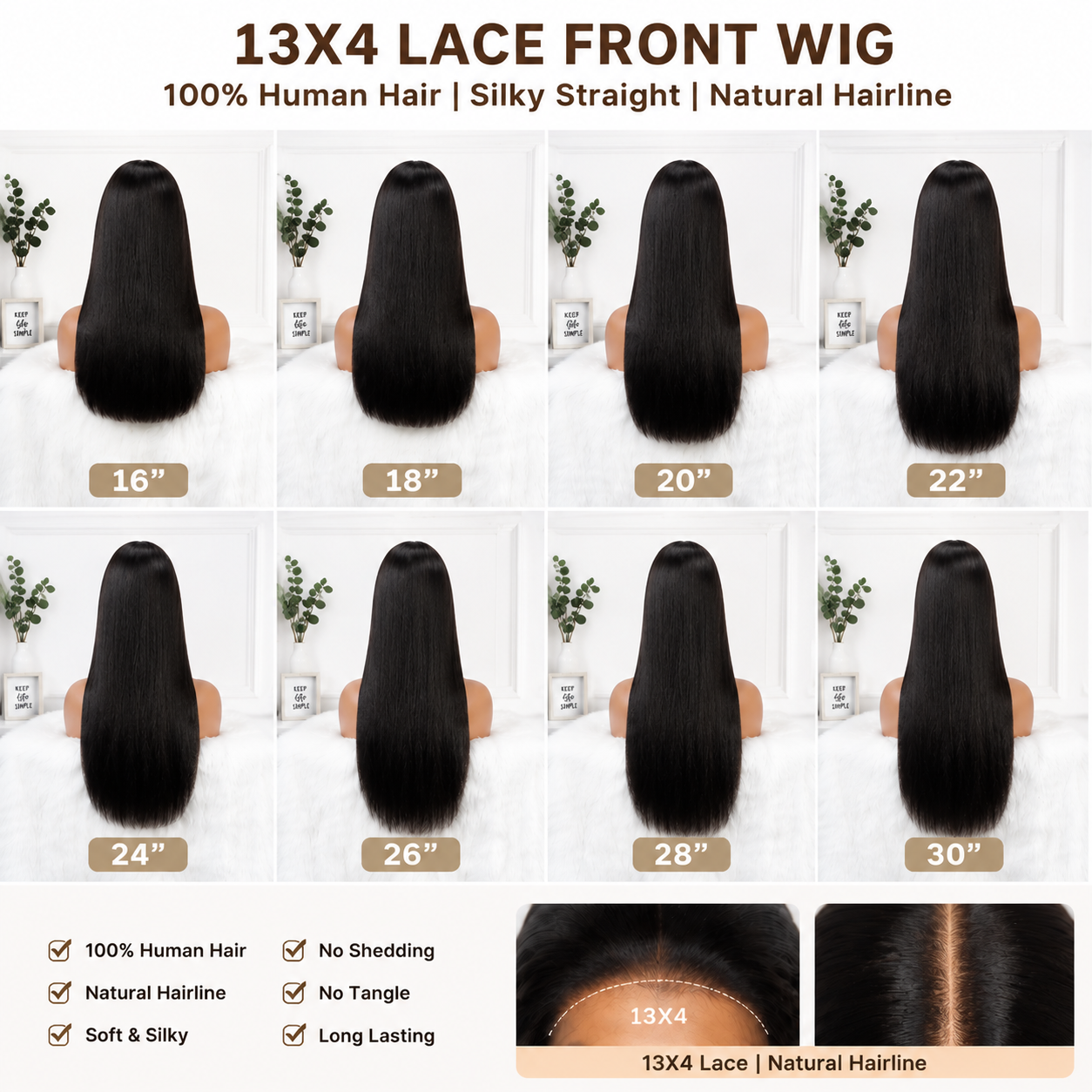 Value Range 13x4 lace front straight human hair wig - product image 9 | Perfect Queen South Africa
