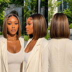 13x4 lace front bob human hair wig in Natural Black - product image 3 | Perfect Queen South Africa
