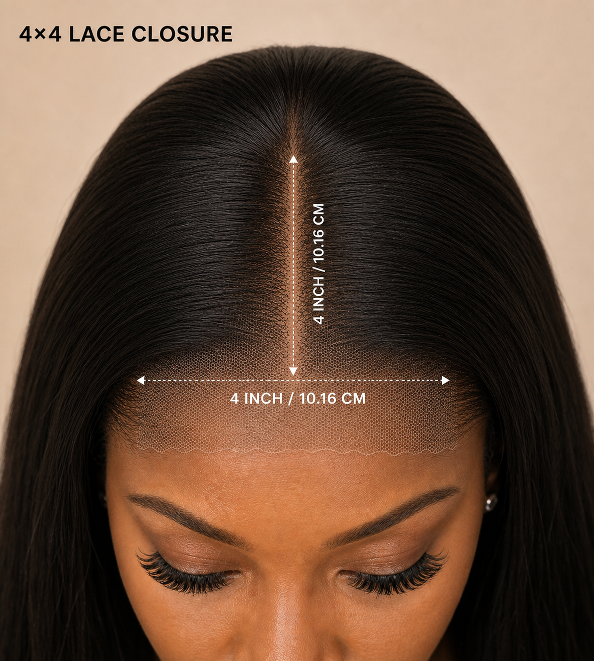 Value Range 4x4 lace closure straight human hair wig - product image 4 | Perfect Queen South Africa