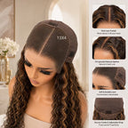 P4/27 13x4 lace front water wave wig cap and lace construction details