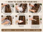 Care instructions for a P4/27 water wave human hair wig