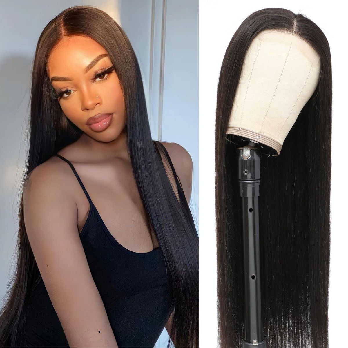 Value Range 4x4 lace closure straight human hair wig - product image 2 | Perfect Queen South Africa