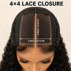 4x4 lace closure Water Wave human hair wig in Natural Black - product image 5 | Perfect Queen South Africa