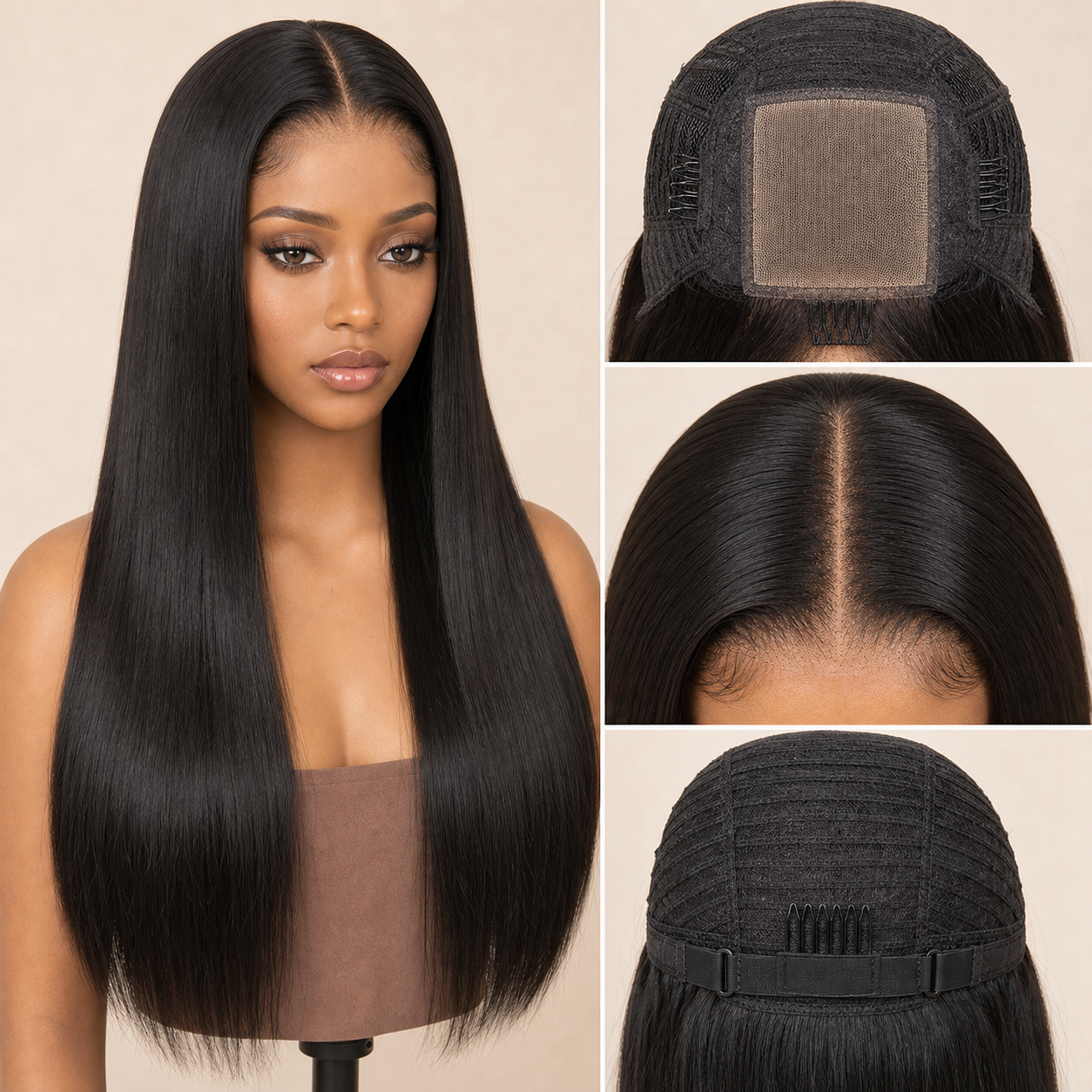 Value Range 4x4 lace closure straight human hair wig - product image 5 | Perfect Queen South Africa