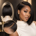 Straight bob 13x4 lace front human hair wig