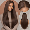 Color 4 straight 5x5 HD lace closure wig in raw Vietnamese hair