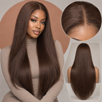 Color 4 straight 5x5 HD lace closure wig in raw Vietnamese hair