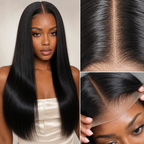 13x4 lace front straight human hair wig in Natural Black - product image 2 | Perfect Queen South Africa