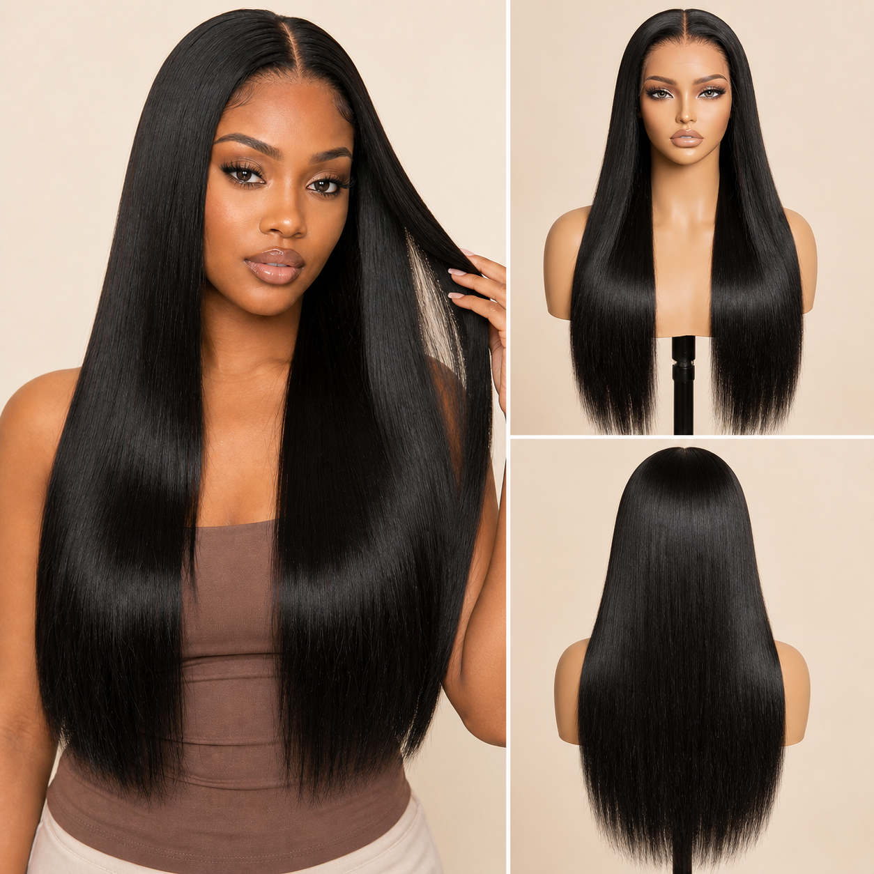 Value Range 4x4 lace closure straight human hair wig - product image 1 | Perfect Queen South Africa