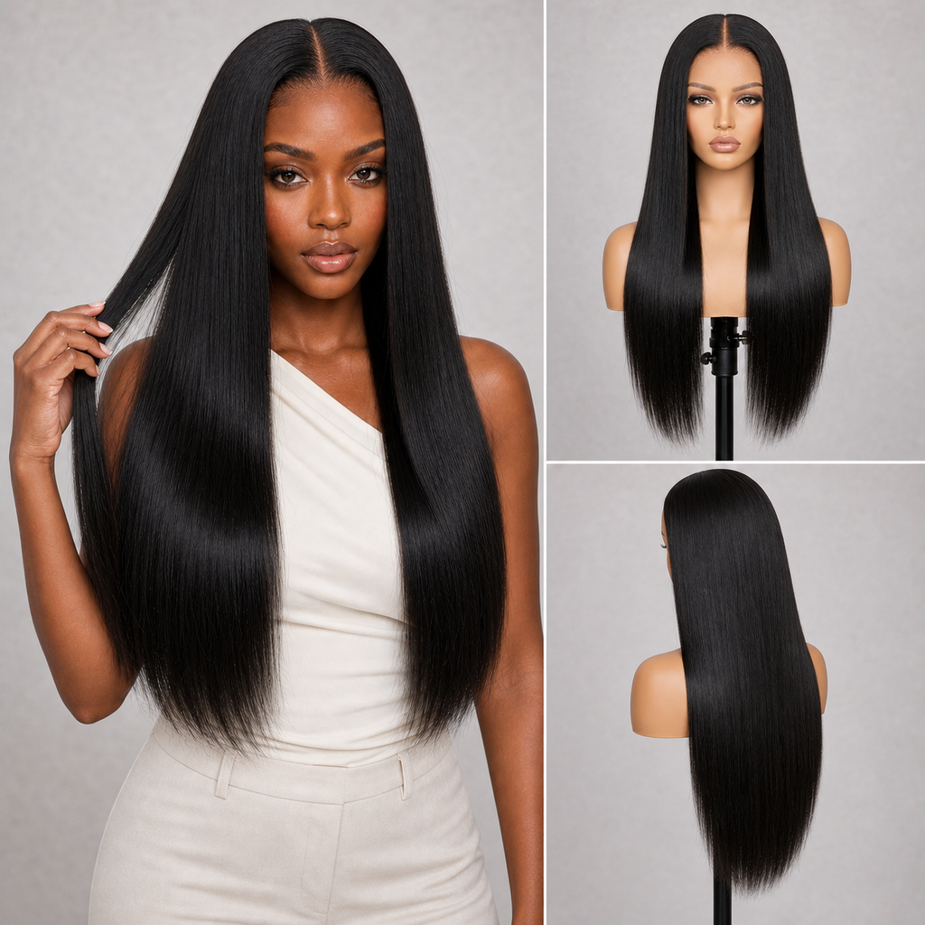 SDD Vietnamese 2x6 lace closure straight human hair wig in Natural Black - product image 1 | Perfect Queen South Africa