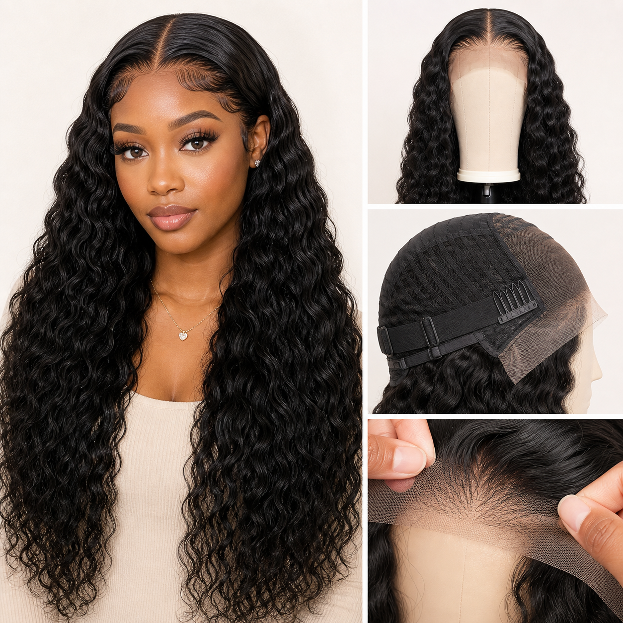 13x4 lace front Water Wave human hair wig in Natural Black - product image 2 | Perfect Queen South Africa