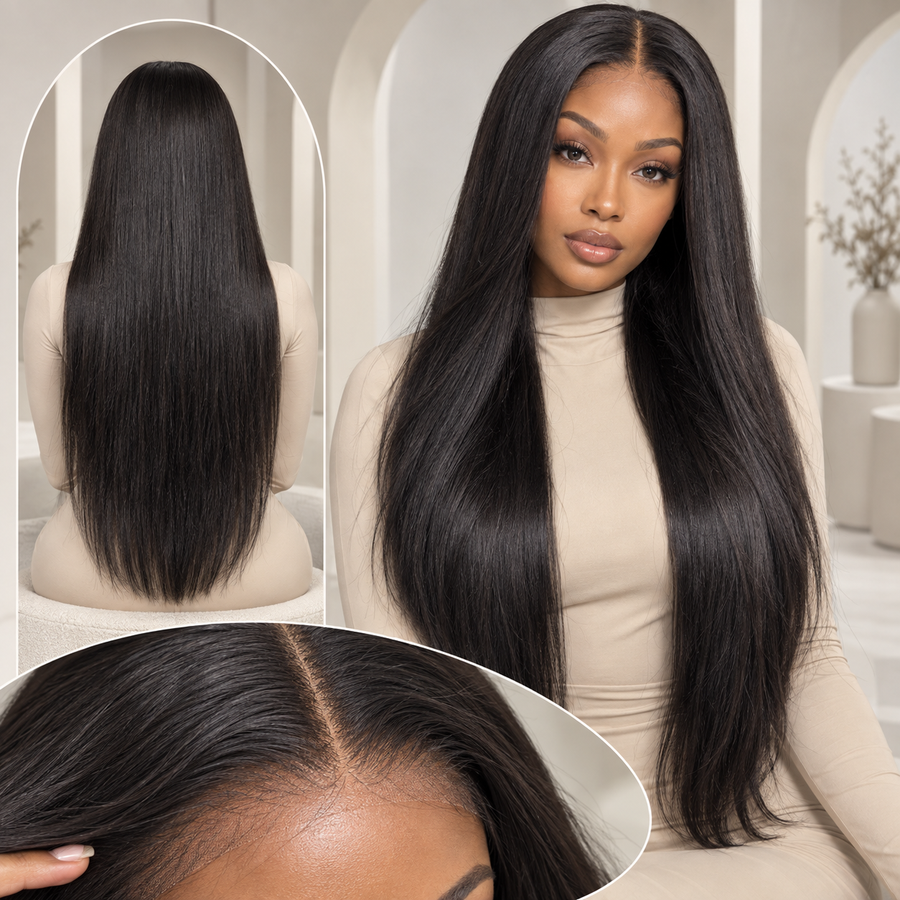 Raw Vietnamese Human Hair Straight Wig - 5x5 Lace Closure