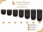 Perfect Queen 13x4 human hair lace frontal length chart from 8 to 20 inches