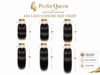 Perfect Queen 4x4 straight human hair lace closure length chart from 8 to 18 inches