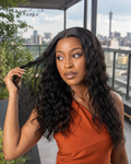Natural black water wave human hair wig with 13x4 lace – Perfect Queen South Africa